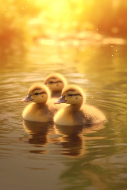 池塘边一群散养鸭子家禽动物摄影图 摄影