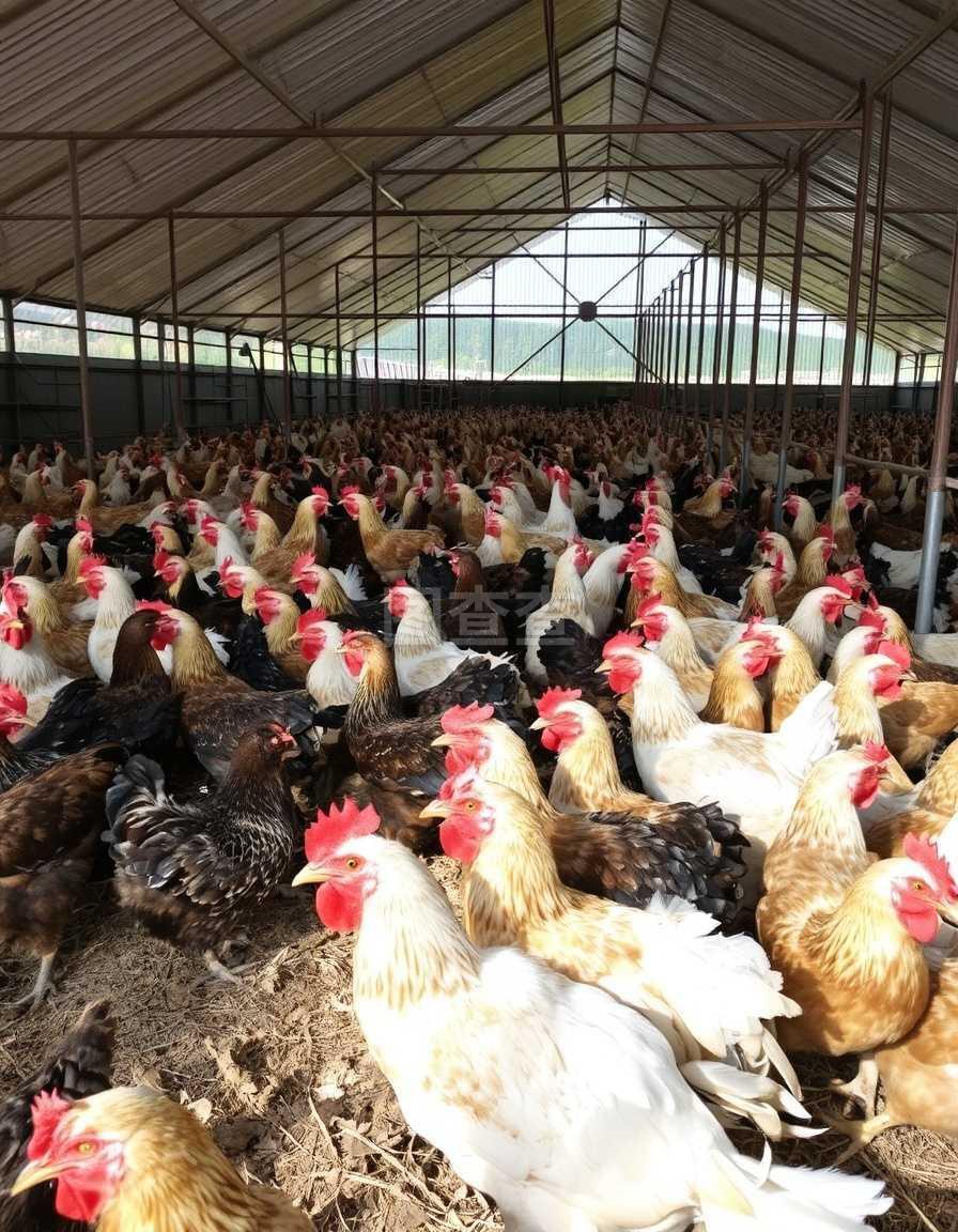 法国,布鲁埃恩维辛的家禽养殖